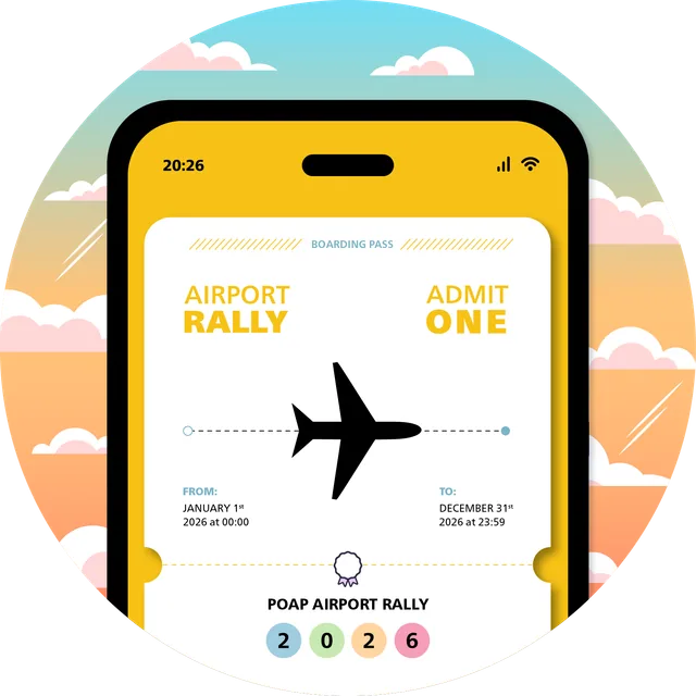 POAP Airport Rally 2026 Boarding Pass